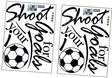 Angoily Pvc Fußball Wandtattoos 2 Blätter Abnehmbare Fußball Aufkleber Für Home Bar Cafe Decor