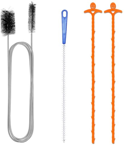 LANZHANFEI 4PCS Drain Unblocker,Sink Unblocker, Multifunctional Plumbing Tools,Toilet Unblocker for Bathroom Toilet Kitchen Plug Hole,Reusable Drain Rods