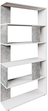 Vicco Raumteiler, Beton, 80 x 162.6 cm, zur flexiblen Raumaufteilung mit fünf offenen Ablageflächen