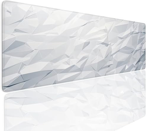 Gaming musmatta XL 700 x 400 x 4 mm musmatta gaming skrivbordsunderlägg vattentät halkfri, grå musmatta stora sydda kanter skrivbord matta konst musmatta mattor förbättrar precision och hastighet 4