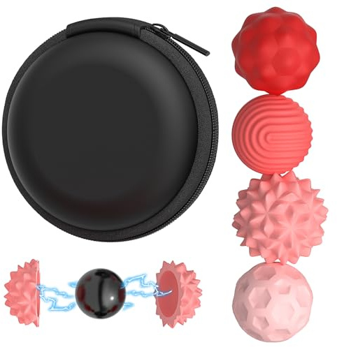 Magnet Anti Stress Kugeln 4 Stück Stressball Silikon Sensorik Spielzeug Magnet Stressball Mit Silikonhülle Tragbares Fidget-bälle Magnetspiel Motorikspielzeug Für Erwachsene Und Kinder