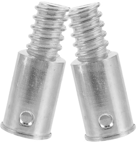 Beaupretty Threaded Broom Handle Replacement Tips for Household Cleaning Tools with Metal Thread Tip 2pcs Stainless Steel Pole Thread Adapter, Compatible with 25mm Diameter Extension Poles