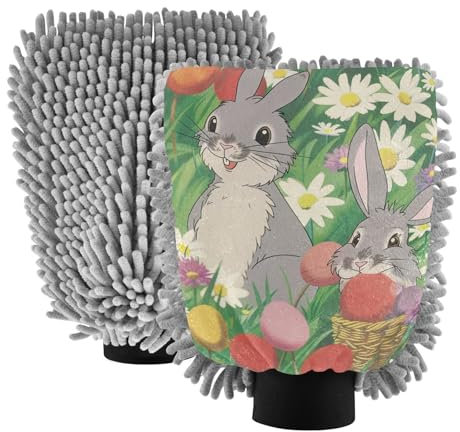 Celebrate - Manopla de microfibra para lavado de coche, sin arañazos, guantes de limpieza para coche, esponjas para lavar el coche