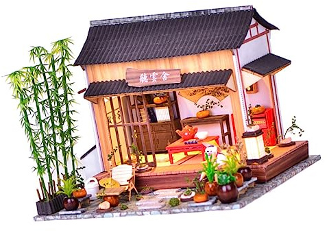 YARNOW 1 Ensemble Modèle de Maison Chinoise DIY Kit de Maison Miniature pour Décoration de Jardin et Événements Thématiques Chinois