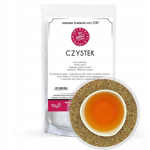 Winoszarnia Getrocknetes Zistrosenkraut (Cistus Incanus) 500g | Großpackung Arzneitee/Kräutertee | Zum Aufgießen | 100% Natürliche Lose Blätter | Wiederverschließbar