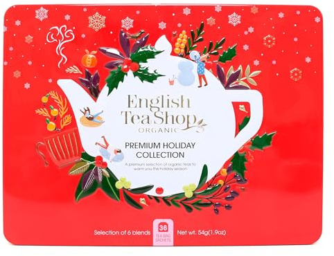 English Tea Shop® Latta Regalo Tisane e Tè - Premium Holiday Collection - 36 Filtri Assortiti 6 Selezioni Premium -