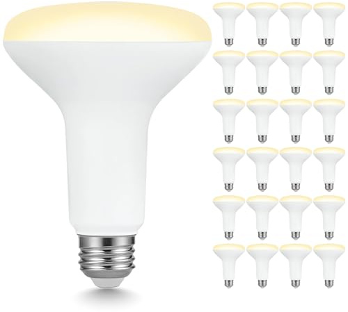 Sigalux 24 Pack BR30 LED Bulbs, 7.5W (65W Equivalent), 650 Lumens, 2700K Soft White, Dimmable, 110° Beam Angle, CRI 80, E26 Base, Indoor Recessed Flood Light for Kitchen, Bedroom, Living Room