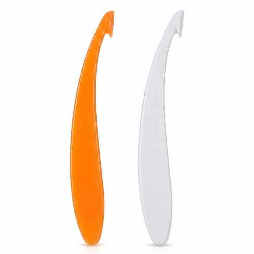 Set di 2 sbucciatori arancioni, strumento peeling agrumi, efficace accessorio da cucina pratico in materiale PP, zestore buccia mela, rampa per arancia, pelapatate manuale ergonomico, 15 cm
