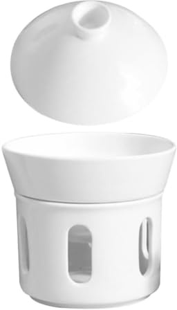 ABOOFAN Ciotola per Stufato Multiuso in Ceramica Bianca Coperchio