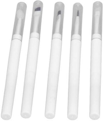 Juego de 5 brochas de maquillaje multifuncionales de silicona para cejas, pestañas, labios, brochas de maquillaje, herramientas cosméticas profesionales para viajes, uso