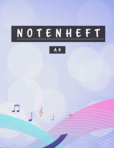 Notenheft A4: notenpapier din a4 verwendbar als I musikheft I notenblock I
