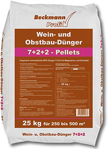 BECKMANN Weindünger Obstdünger 25 kg Weinbau Obstbau Profidünger
