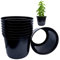 Elixir Gardens Bottomless Black Plastic Plant Pots | Deep Root Tomato Rings/Culture Planter | x 6