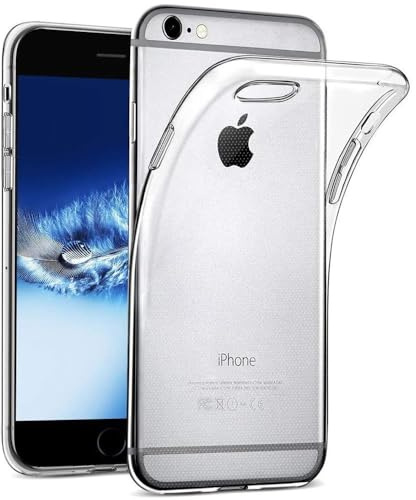 Oprimio Kristallklar Hülle für iPhone 6 und iPhone 6S [Silikon Hülle] [%100 Durchsichtig] [Deutsche Material] [Ultra Dünn] Klar Handyhülle für Apple iPhone 6 / 6S