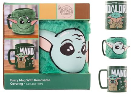 Pyramid International THE MANDALORIAN (GROGU) luddig mugg – söt grogu-design, utmärkt för kaffe eller te, bekvämt grepp, bra gåva för mandalorianska fläktar, hållbar och mikrovågsugnssäker