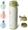 bottlebottle BOTTLE BOTTLE Edelstahl Trinkflasche 24oz(709ml) mit Strohhalm Griff und Pillenfach für Outdoor Schule, isolierte sportflasche (Kürbis)