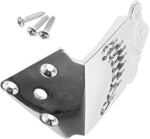 CATIEBYE Metal Mandolin Tailpiece Bridge Maintaining Instrument Silver Colour and Fixing Strings Accessories for 8 String Mandolin