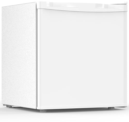 Electactic 1.7 Cu.ft Mini Fridge with Freezer, Compact Refrigerator, Single Reversible Door, Ultra Quiet, Energy Efficient for Office, Dorm, Bedroom, Apartment, White