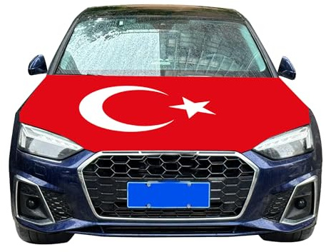 Türkei FAN ARTIKEL Türkiye Bayrak Fußball EM24 Auto Motorhaube Überzieher Flagge