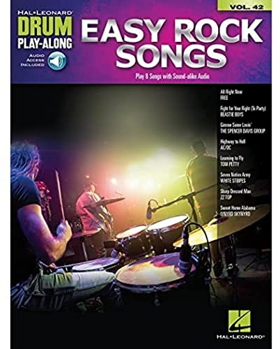Drum Play-Along Volume 42: Easy Rock Songs (Book/Online Audio): With Downloadable Audio (Drum Play-along, 42, Band 42)
