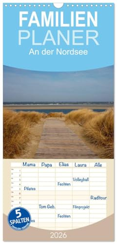 Familienplaner 2026 - An der Nordsee mit 5 Spalten (Wandkalender, 21 cm x 45 cm), CALVENDO: Die Facetten der Küste in Norddeutschland (CALVENDO Natur)