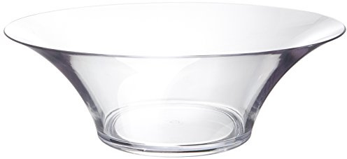 STRAHL 'Flow 40650 Bowl Shell Unbreakable Polycarbonate Serving Bowl Clear (Pack of 3)
