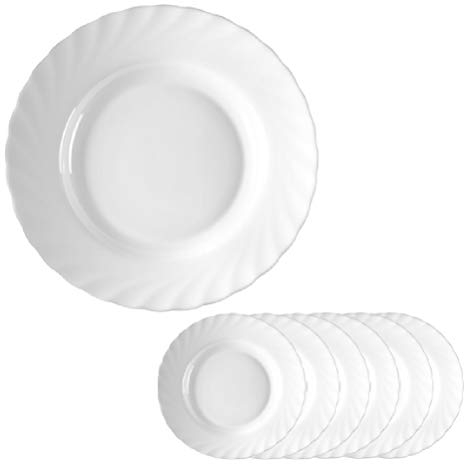 Esmeyer 441-034 6er Pack Suppenteller tief TRIANON mit einem Durchmesser von 22,5 cm Hartglas Made in Europe,