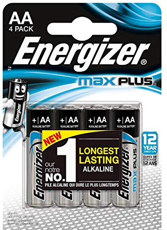 Energizer Piles Alcalines LR6/AA 1,5V Max Plus, Les 4 piles