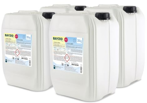 Höfer Chemie 4 x 28 kg pH Heber flüssig BAYZID - pH Plus für einen optimalen pH Wert und einwandfreie Wasserqualität im Pool