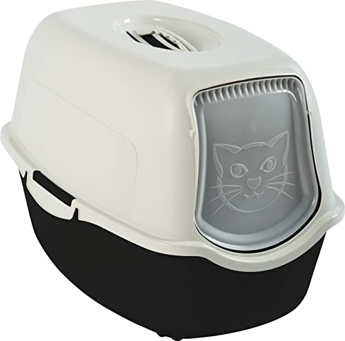 Arenero para Gatos Rotho My Pet Bailey 56 x 28 x 39 cm Blanco/Negro