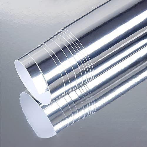 ihreesy Láminas Protectoras para Pintura Coche, 152cm x 20cm Impermeable PVC Película de Galvanoplastia Automotriz Película Protectora de Pintura para Automóvil anti-UV Adhesivo,Plata