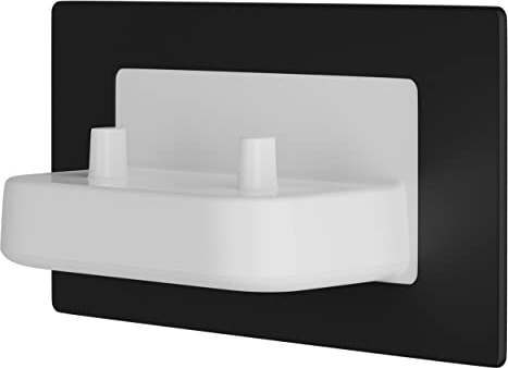 Proofvision Black Metal In-Wall Twin Electric Toothbrush Charger - PV11P-B-FR | space saving concealed charging solution, compatible with standard electric toothbrush charging systems