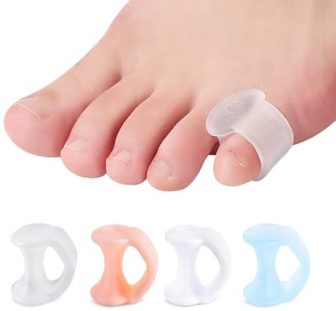 Separatore di dita dei piedi in 8 pezzi, distensore delle dita, protettore delle dita, cuscinetto per bunion, per alleviare il dolore ai piedi dovuto alla pressione.