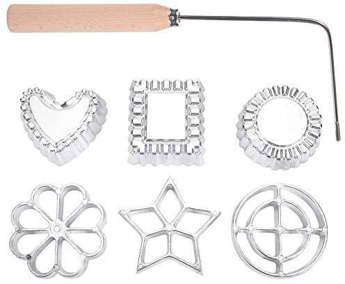 Tsudoku Achappam Form, Bunuelos Form mit, Rosetten Satz, Stern Kreis, Quadratisch, Keksform für Backen in der KüChe, Gebraten