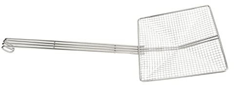 LOCADENCE Louche d'Écumoire en Forme d'Araignée, Passoire Carrée en Acier Inoxydable, Cuillère à Passoire à Pâtes, Cuillère d'Écumoire pour la Cuisson, la Friture et la Cuisine (Coarse Mesh)