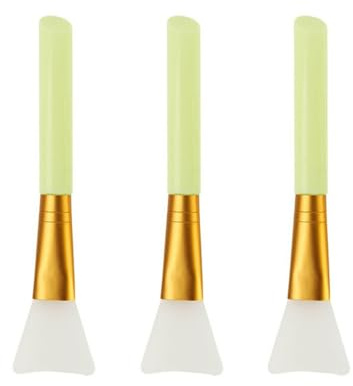 Pennello in silicone per maschera facciale, 3 pennelli per trucco senza peli, applicatore per maschere, strumento per il trucco fai da te per applicare maschera di fango facciale, lozione per il corpo