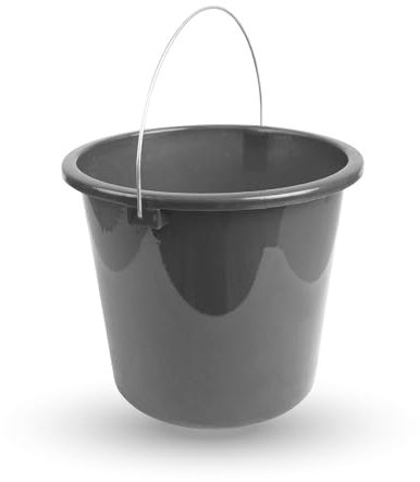 Cubo (1 unidad) para el hogar, 5 litros, en varios colores, cubo de limpieza de plástico estable, apto para alimentos, sin BPA, fabricado en la UE (antracita)