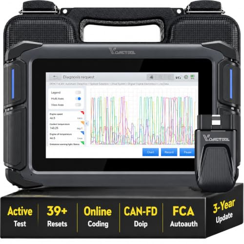 Car Diagnostic Tool VDIAGTOOL VD70S, Wireless OBD2 Scanner with Bidirectional Control, 36+ Resets, All System Diagnostic Machine for All Cars, Coding, PMI, FCA Autoauth, CAN FD&DoIP 3 Years Update