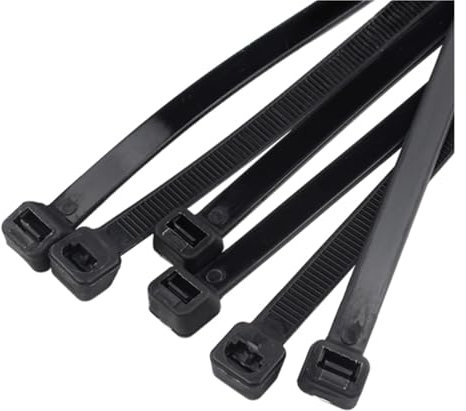 Self Locking Plastic Nylon Tie, 5Pcs Black Nylon Strap Cable Ties(600mm)