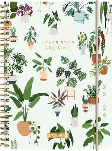BRUNNEN Schülerkalender 2025/2026 „Little Plants“ | A5, Kunststoff