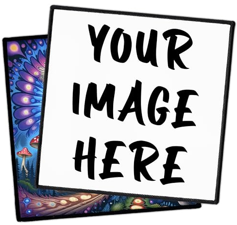 Groß Individuell 7.6cm – 25cm Quadrat Aufnäher | Personalisiert mit Wunschmotiv – Bild, Foto, Logo | Selbst gestalten Patch für Kleidung & Jacke | Hochwertiger Bedruckt Custom Iron On Patches (16.5cm)