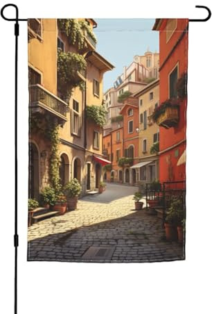 Bandera de jardín italiana de 12 x 18 pulgadas, decoración al aire libre para patio, porche y césped