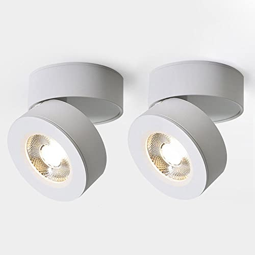 Faretto da soffitto a LED Regolabile, faretto da Superficie, Lampada da Parete Girevole per Interni, faretti direzionali con alloggiamento in Alluminio, 7W, Mini lampade da soffitto per Soggiorno