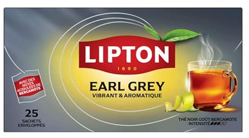 Lipton Earl Grey Thé Noir x25 sachets