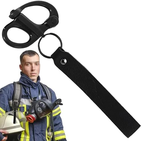 Feuerwehrclip mit Schnellverschluss – Druckschäkel aus Edelstahl, 16 x 12 x 2 cm, Anschluss in Marinequalität mit sicherer Verriegelung | Feuerwehrzubehör für Connexio-Komponenten