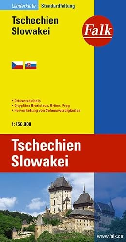 Falk Länderkarte Tschechien / Slowakei 1:750 000