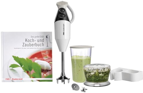 ESGE Zauberstab M 160 G Gourmet 90610 Stabmixer, Pürierstab, 2 Stufen bis 15.000 U/Min, ergonomischer Griff, langlebiger, robuster Motor, inkl. Zubehör, 160W, Made in Switzerland