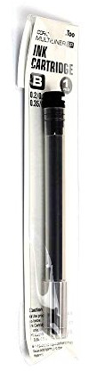 COPIC Multiliner SP Refill Cartridge B, Black, für Strichstärken 0,2 mm bis Brush, Nachfüllpatrone mit wasserbeständiger Pigmenttinte