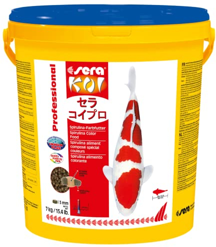 sera KOI Professional Color Farbfutter 7 kg (21 l) | Koifutter für perfekte Farben | Koi Futter für Temperaturen über 8°C | Unterstützt das Wachstum von Kois | Geringere Wasserbelastung| Weniger Algen
