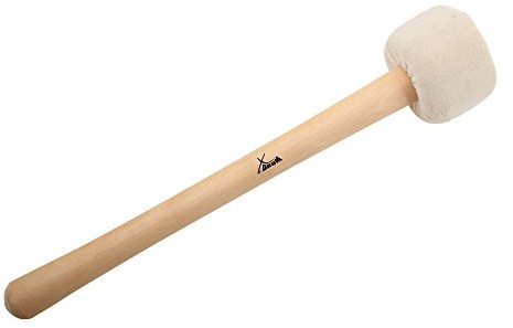 XDrum MBD1-H Marsch Schlägel große Trommel hart Filzkopf, Länge: 32cm | Konzertschlägel für große Trommel, Kopfdurchmesser: 6, Kopflänge: 4, Griffdurchmesser: 2, Drummer's best choice